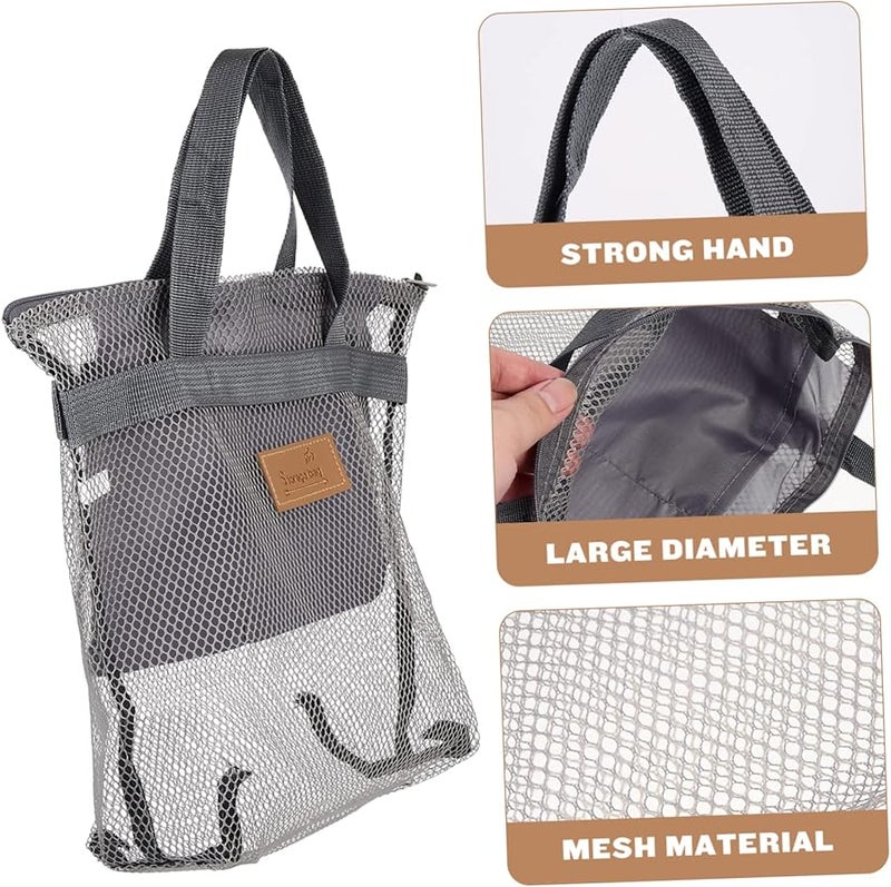 2Pcs Quick Dry Nylon Mesh Toiletry Bags Portable Foldable Travel Cosmetic Organizer - Image 3